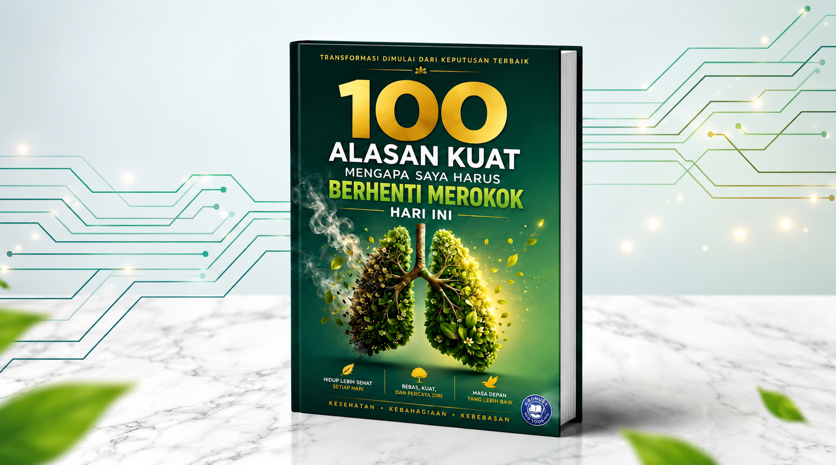 Mockup 100 Alasan Kuat Berhenti Merokok